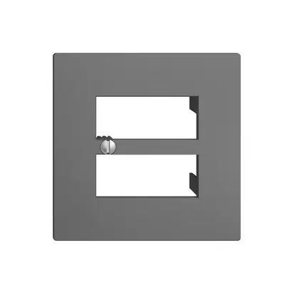 Placca frontale 4×RJ45 EDIZIOdue grigio scuro, R&M swissline 