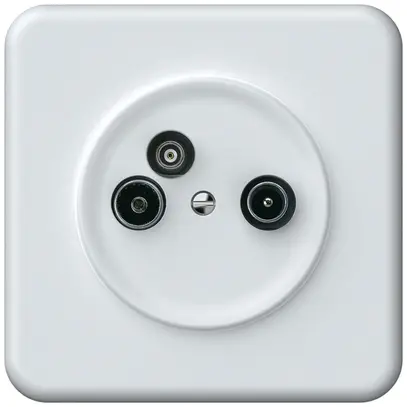 Presa antenna INC TV-R-dati origin cassetta passante 11dB 5dB bianco 