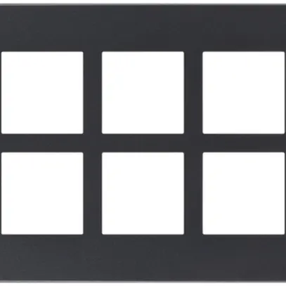 Intestazione INC Legrand Arteor 2×3, orizzontale, graphite 