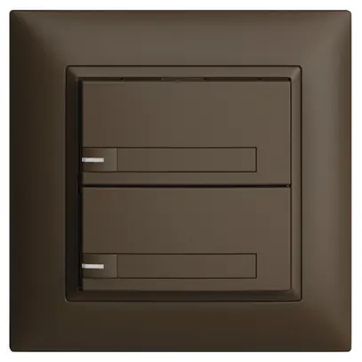 UP-KNX-Taster RGB EDUE FMI, 250mW, m.RGB-LED, m.Papier, 2×Taste, 1×Tastenb., cof 