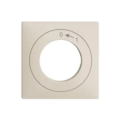 Kit frontal EDIZIOdue 0<-1 crema 60×60mm pour interr.à cléatif 