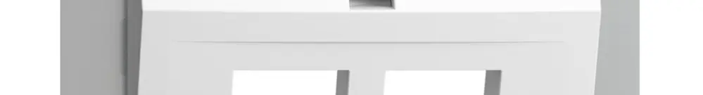 Kit de montage ENC Edue FM, avec capot de sortie oblique, pour 2×Keystone, blanc 