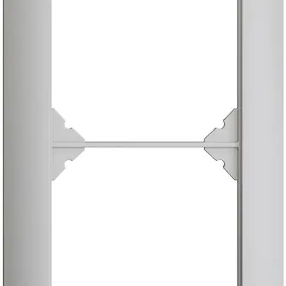 Telaio di copertura EDIZIOdue 1×2 grigio chiaro 
