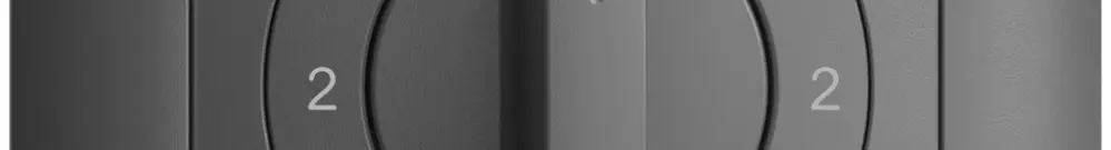 Kit frontale EDIZIOdue 2-1-2-1 88×88mm grigio scuro, per interruttore rotativo 