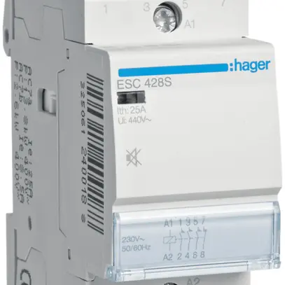 Contattore AMD Hager ESC 230VAC 3 chiusura 1 apertura 25A 2UM 