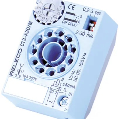 Cube temporisé ComatReleco CT3-E30/S, retardé à l'enclen. 200ms…30min 9.5…18VDC 