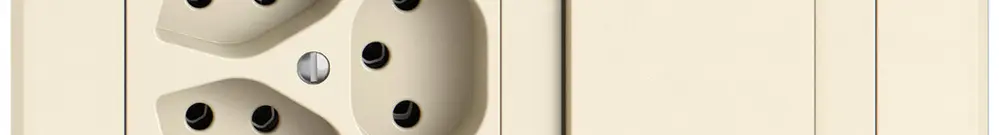 Combinazione INC EDIZIO.liv SNAPFIX® 1×2 96×156mm 3×T13+schema 3/1L crema 