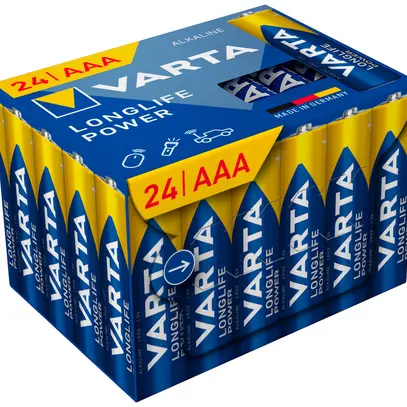 Batteria VARTA Consumer Longlife Power AAA alcalina al Mn 1.5V scatola 24 pezzi 