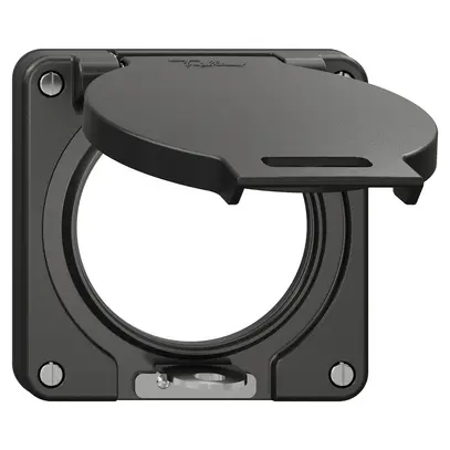 Coperchio con coperchio ribaltabile NEVO Ø60mm chiudibile IP21 ne (guarn.ne) 