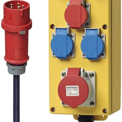 Distributore di corrente EverGum 40A 1×FI 1×LS 2×T23 1×T25 1×CEE16/5L 3m CEE16A 