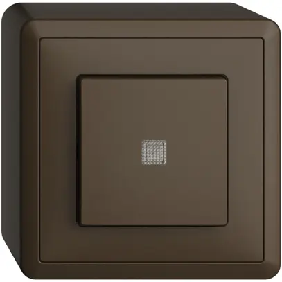 Poussoir AP EDIZIOdue LED jaune ARL coffee 