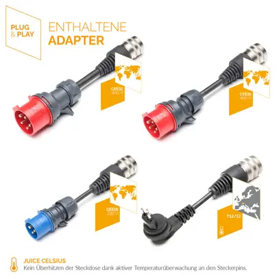 JUICE BOOSTER 3 air Swiss Traveller Set Borne de recharge murale électrique 