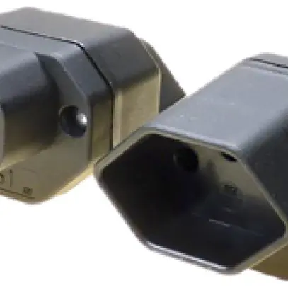 Spina d'adattazione tipo C14 (E)/tipo 13 ELBRO 10A 230VAC max.70°C nero IP20 