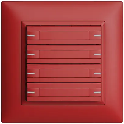Poussoir ENC KNX 8× EDIZIOdue berry RGB avec LED avec insert papier 