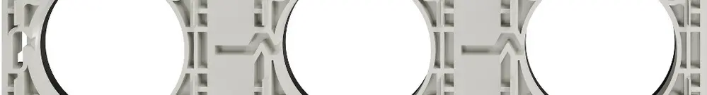 En-tête NUP Feller NEVO, 1×3, pour appareils N.CO, gris clair 