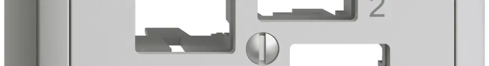 AP-Montageset EDIZIOdue EASYNET S-One, für 4×RJ45, geradeauslass, hellgrau 