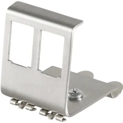 Adattatore per guida DIN VALUE per 2 moduli Keystone lamiera d'acciaio 