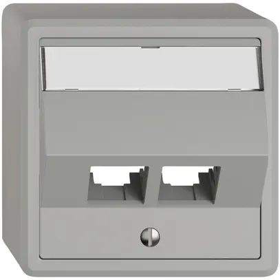 Kit di montaggio AP EDIZIO.liv EASYNET S-One SNAPFIX® inclinato per 2×RJ45 grc 