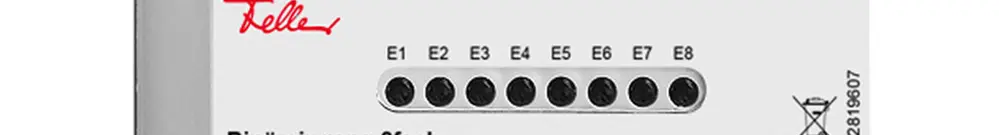 REG-Binäreingang Feller KNX 8-fach 12…48VAC/DC 