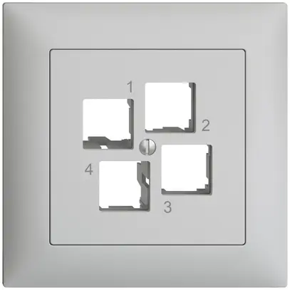 Kit de montage ENC Edue FMI EASYNET S-One, 4×RJ45, sortie droite, gris clair 