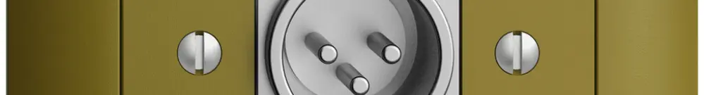 Prise ENC XLR avec fiche EDIZIOdue olive 