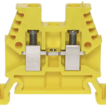 Durchgangs-Reihenklemme Woertz Ex 0.5…2.5mm² 24A 1000V Schraub.2×1 TH35 gn/gb 