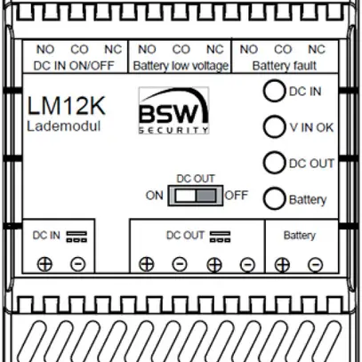 Caricatore AMD BSW LM12K, 12VDC 100W/0.8A (max. 7Ah), 3×contatto di sorvegl. 3UM 