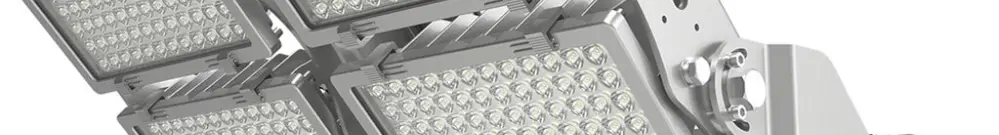 Projecteur LED DOTLUX HLFplus 1200W 142000lm 850 IP66 10° 1…10V argent 
