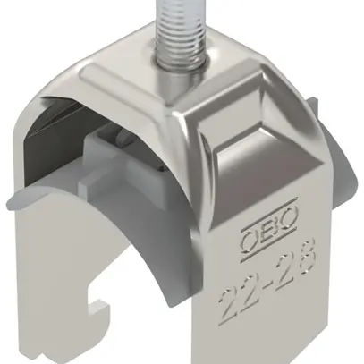 Brida rapida BET 2056 piede a N materia sintetica 22…28mm 1×cavo A2 1.4301 