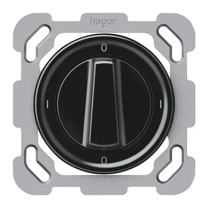 Interruttore rotativo INC origin interruttore 0/3L 16A 250V 0-I-0-I 77×77mm nero 