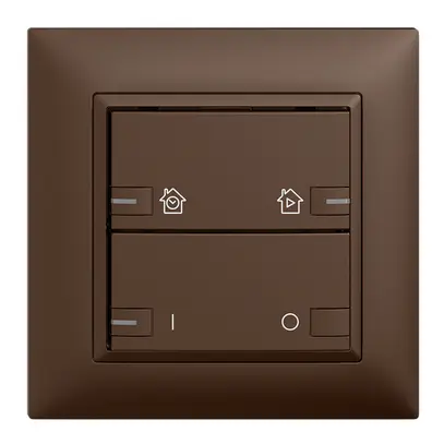 Set frontale INC EDIZIOdue zepAIR ON/OFF 1C con desig.c.LED coffee 