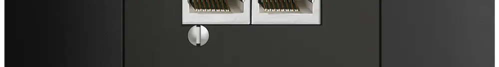 Boîte INC 2×RJ45/s 4P sép.no, EDIZIOdue R&M swissline 