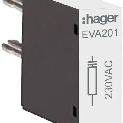 Module RC Hager 230VAC pour fusibles EV007…EV015, EVN022 