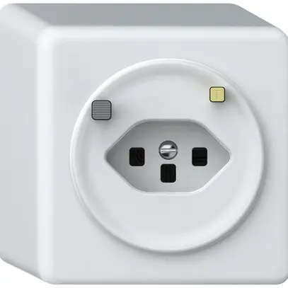 Prise FI AP origin 1×type 23 30mA 16A 230V 88×88×54mm blanc 