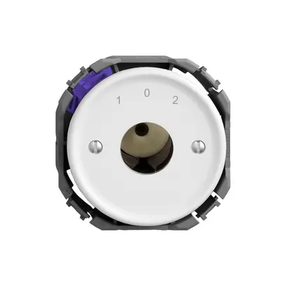 Interrupteur à clé STANDARDdue p.KABA 1514 a.2×retr.cont.sép.1P 1-0-2 p=67mm bc 