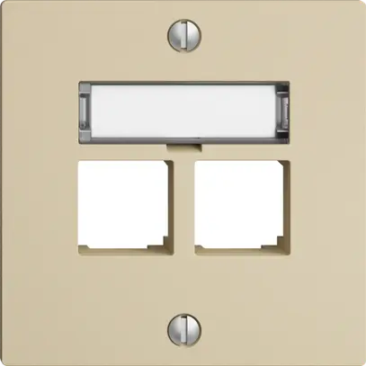 Kit di montaggio S-One EDIZIOdue F per 2×RJ45 diritto, vanille 