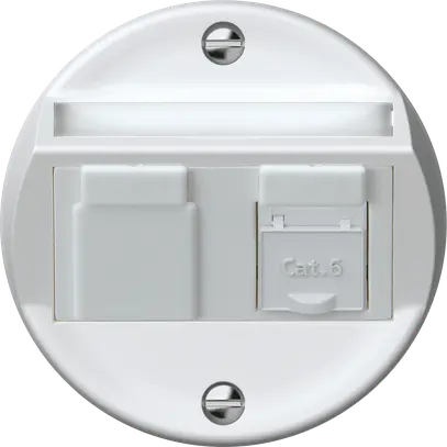 Scatola di raccordo origin RJ45 8(8) cat.6 obliquo 60×60mm bianco 