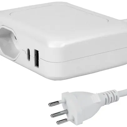 Ladestation Steffen IQ 1×T13 1×USB-A 1×USB-C weiss 