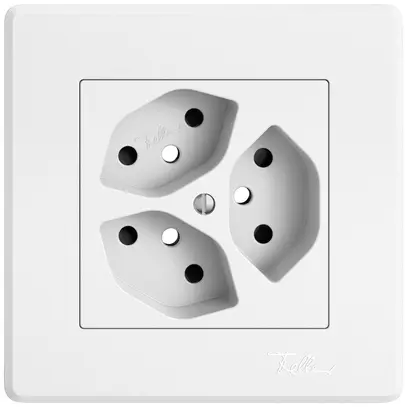 Kit di montaggio INC EDIZIO.liv SNAPFIX® per presa 3×T13 shutter bi 