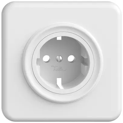 Kit frontale INC Feller STANDARDdue per presa Schuko 90×90mm bianco 