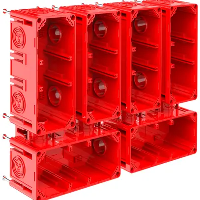 Scatola per cassaforma CRALLO-LEU 378×278×73mm 4×3 senza alogeni rosso 