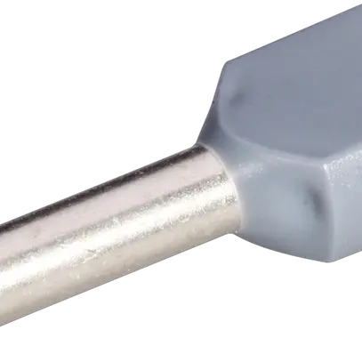 Embout de câble jumelé isolé 2×2.5mm²/12mm gris 