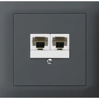 Scatola INS kallysto 2×RJ45u separato antracite 