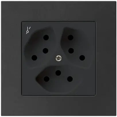 Prise ENC kallysto.pro 3×T13/1S noir 