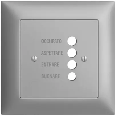 Kit frontal ENC EDIZIOdue silver 88×88 pour station de porte 1334.I 
