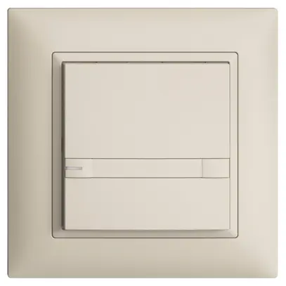 Pulsante KNX RGB INC EDUE FMI, 250mW, c.LED RGB, carta, 1×pulsante, C.2×T. crema 