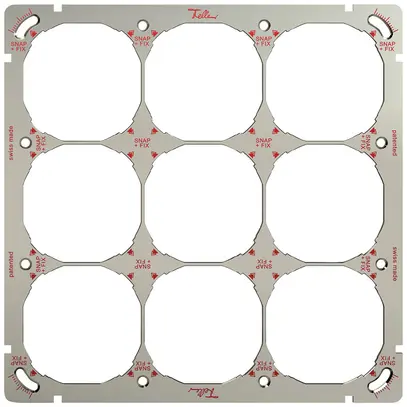 UP-Kopfzeile quadratisch 9-teilig m.SNAPFIX®-Befestigungssystem 