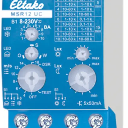 Relè a sensore multiplo AMD Eltako 8…230VUC, MSR12 