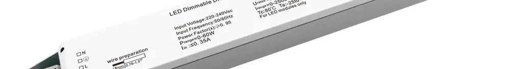LED-Konverter DOTLUX CV IP20 DALI 0…60W 24V/2.5A 250×30×21mm 