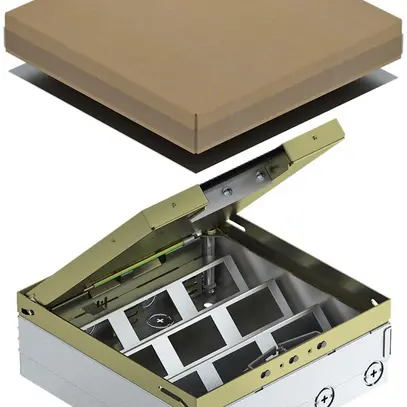 Pozzetto a pavimento Bettermann UDHOME9 per 9 FLF con uscita a spazzole 
